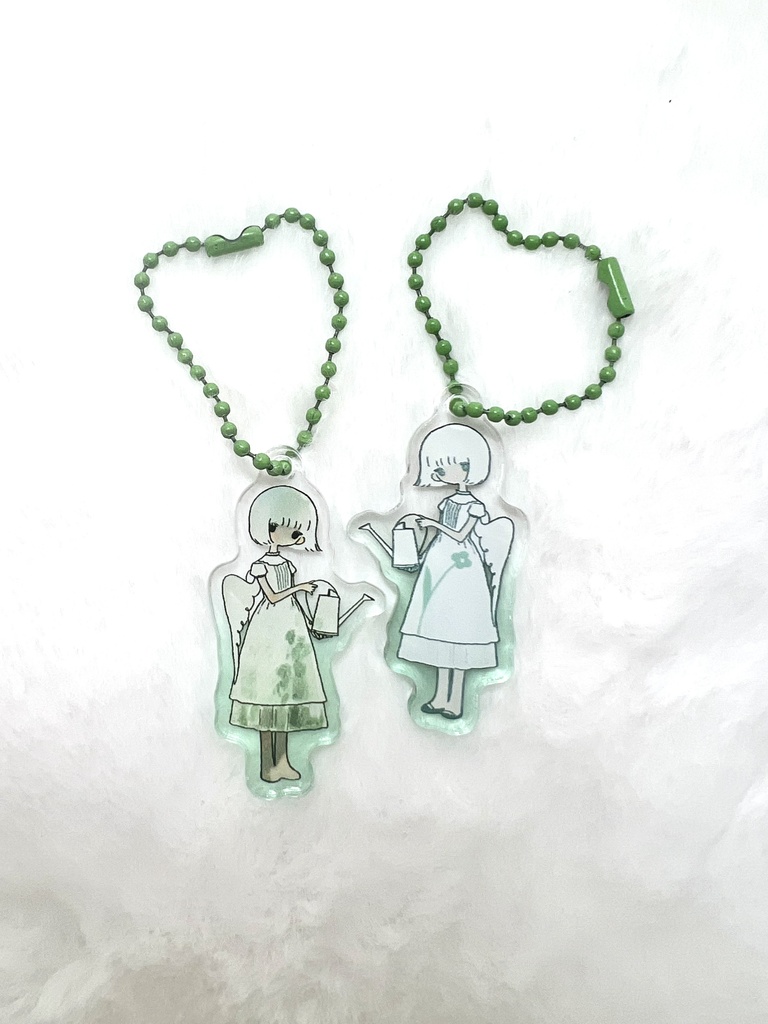 天使の花園〜グラデーションアクリルキーホルダー