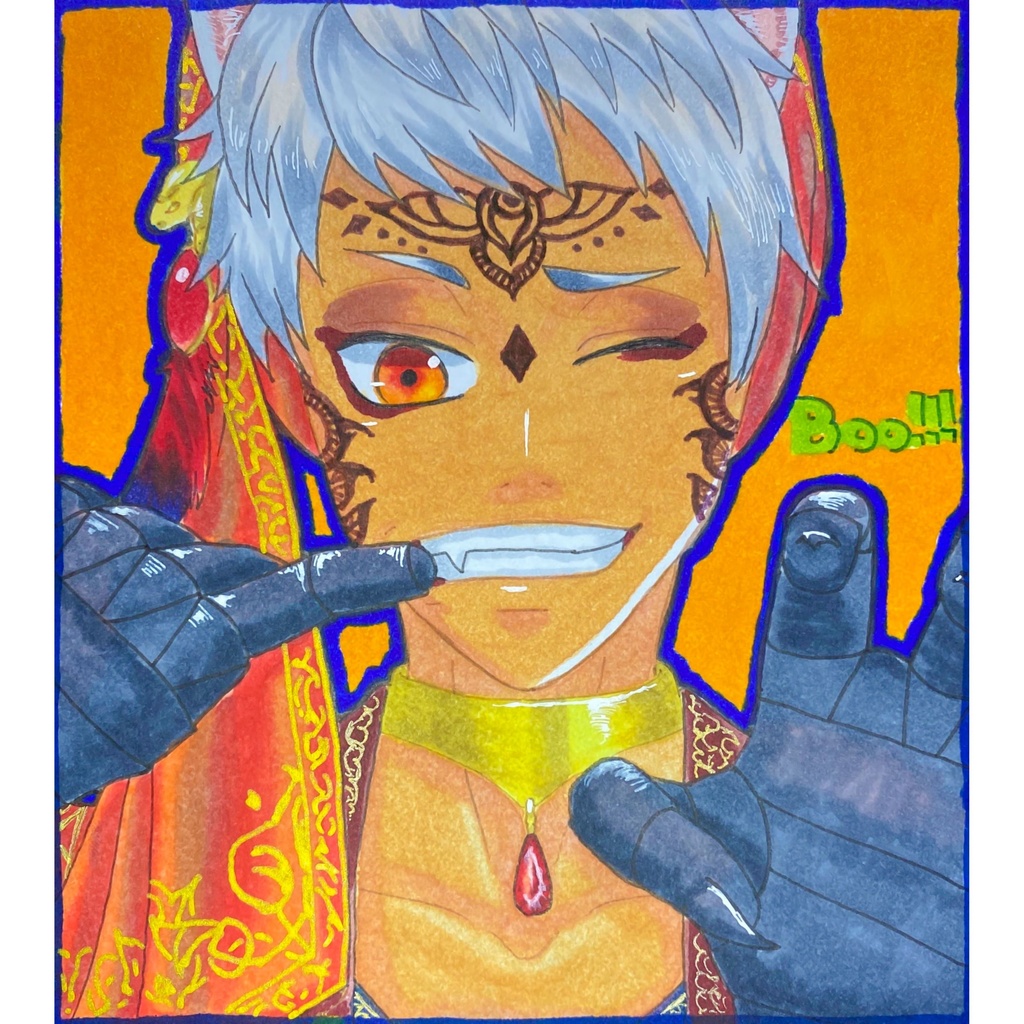 【原画】ハロウィン カリム【色紙】