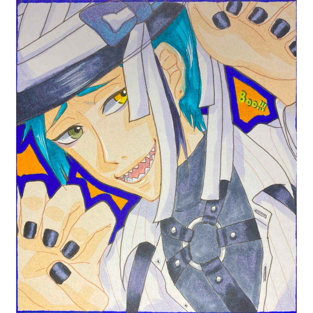 【原画】ハロウィン ジェイド【色紙】