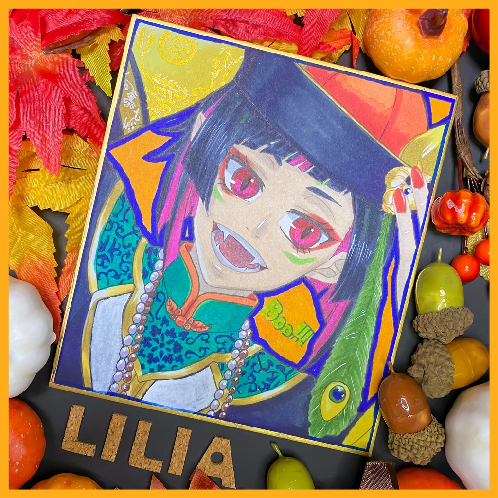 【原画】ハロウィン リリア【色紙】