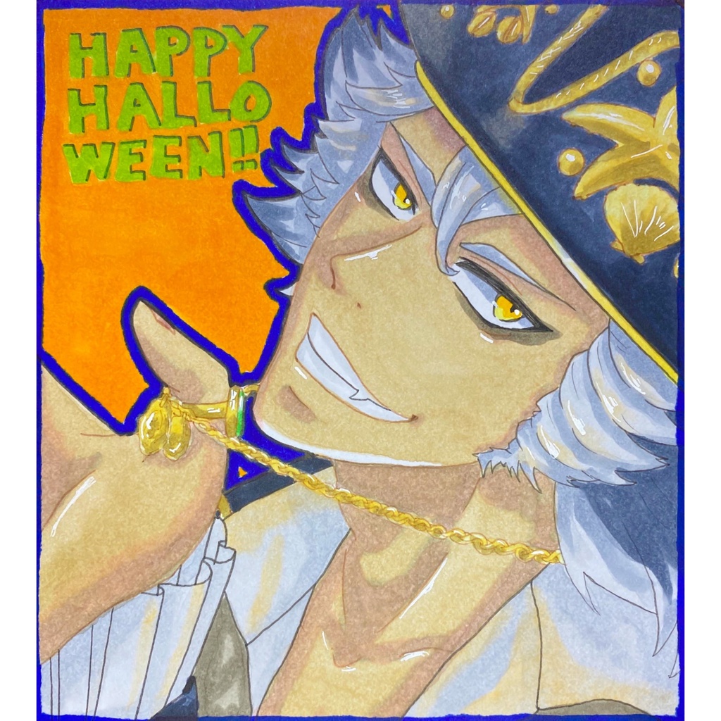 【原画】ハロウィン ジャック【色紙】