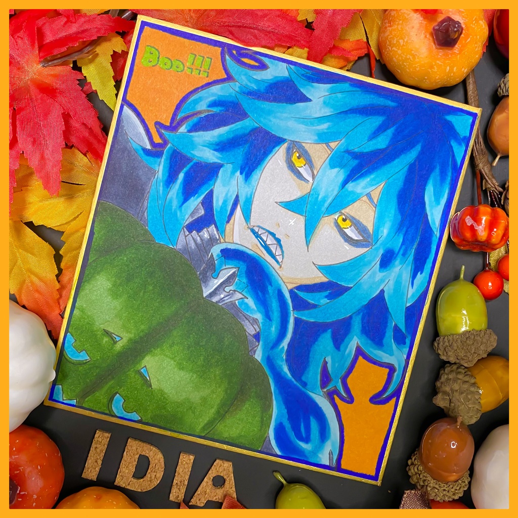 【原画】ハロウィン イデア【色紙】