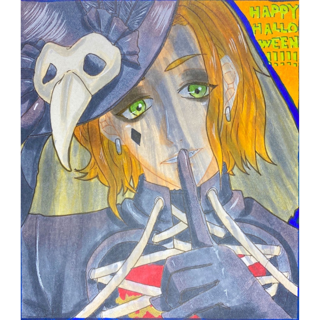 【原画】ハロウィン ケイト【色紙】