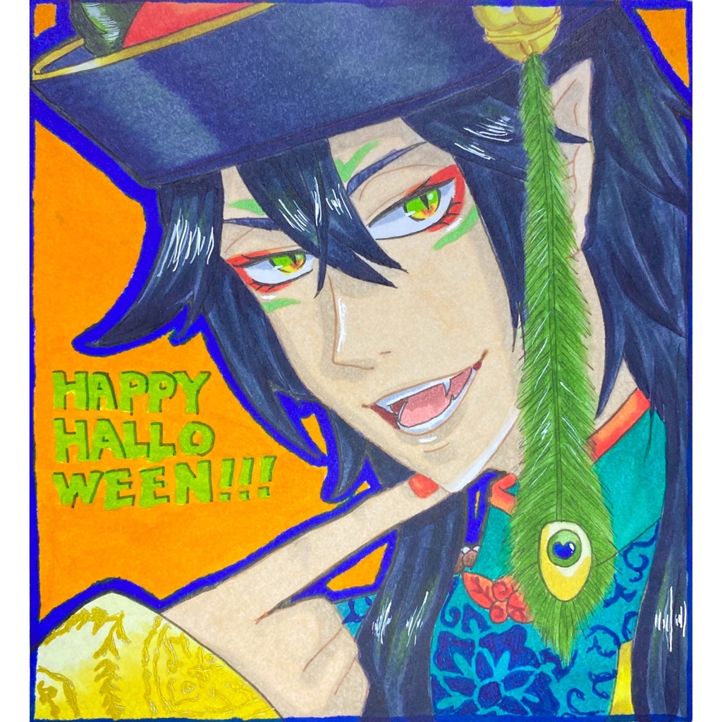 【原画】ハロウィン マレウス【色紙】