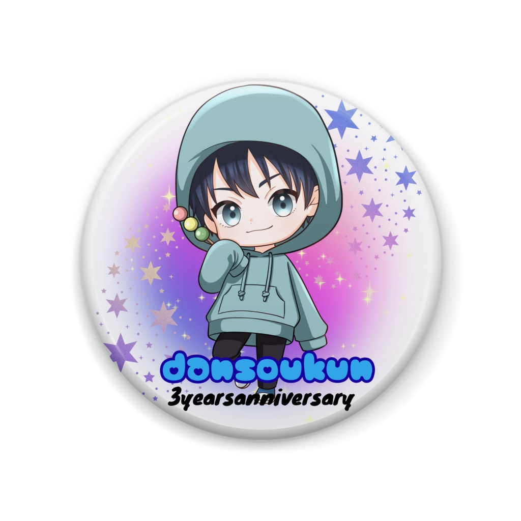 3周年記念缶バッチ