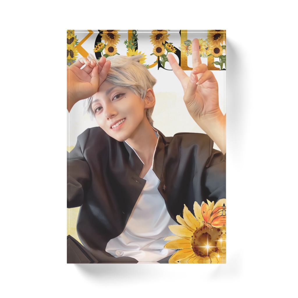 菅さんひまわりアクリルブロック