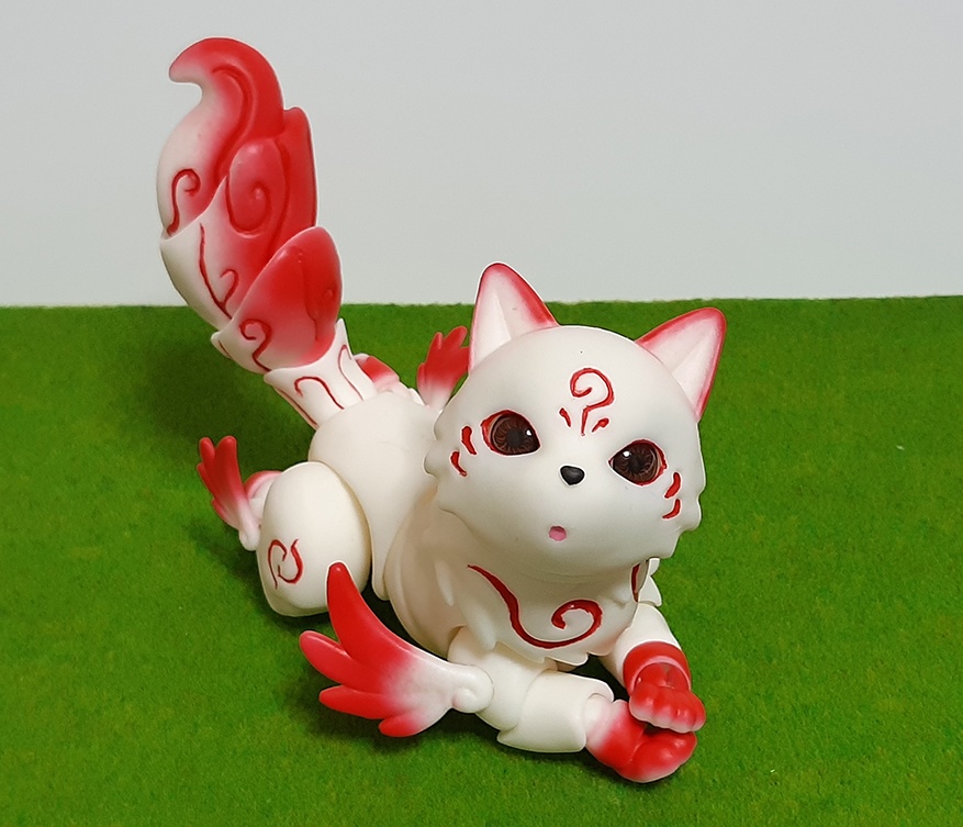 【販売終了】ペットドール『朱碧之稲荷神』朱仙狐、碧仙狐