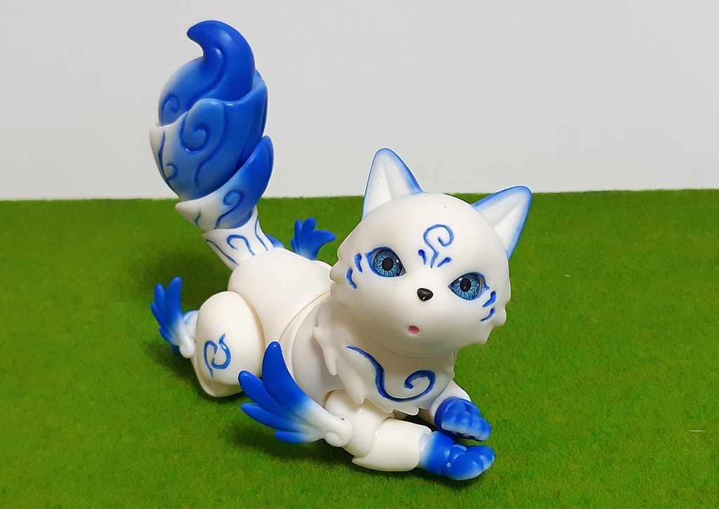 【販売終了】ペットドール『朱碧之稲荷神』朱仙狐、碧仙狐