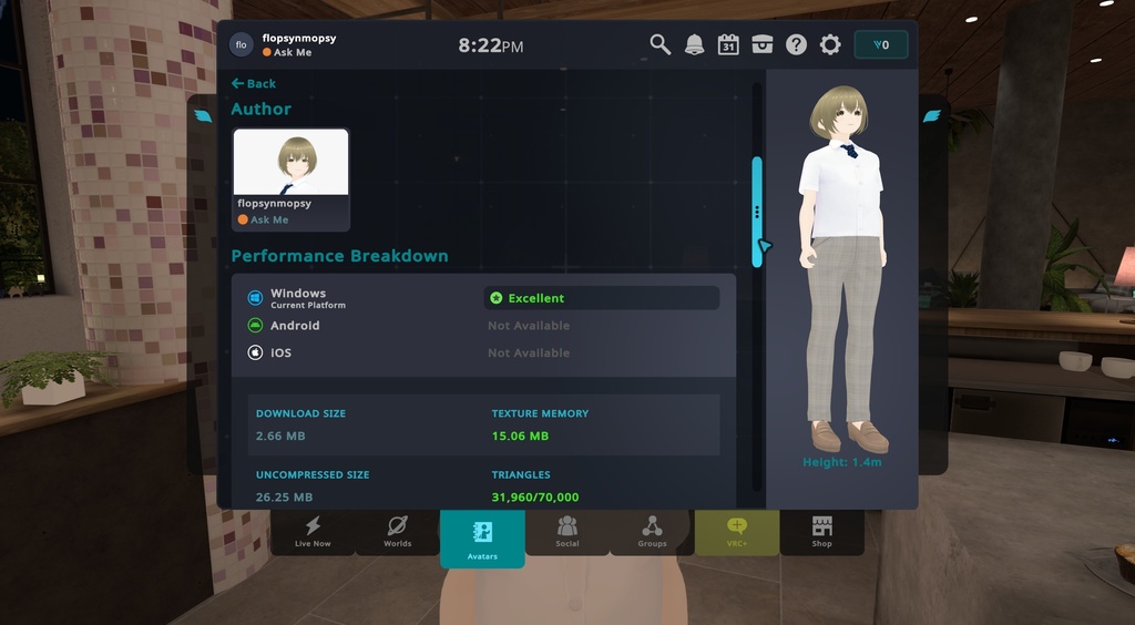 U|⭐Excellentランク【中性的】【軽量】【VRChat アバター】