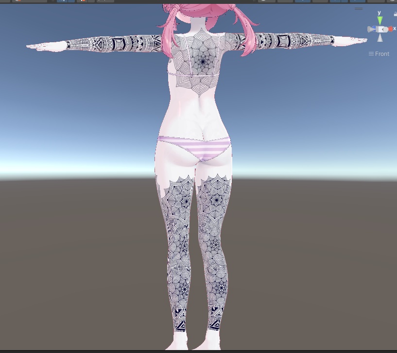 【あまとうさぎ複数対応】タトゥーテクスチャ