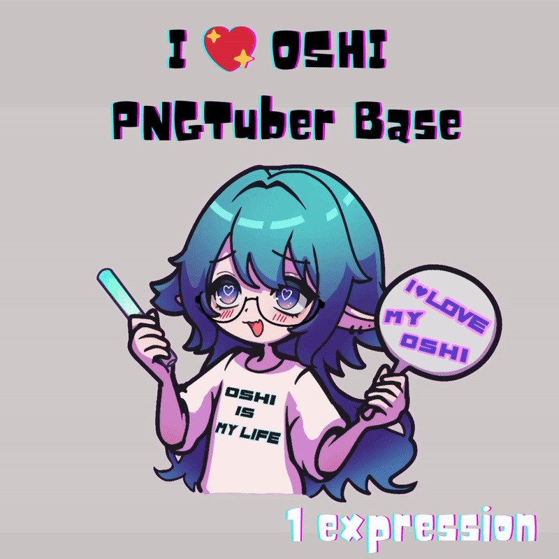 I 💖 MY推し PNGTuber用ベースPSD(線画のみ)