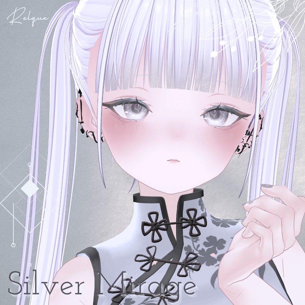 【12アバター対応】Silver Mirage eye texture ♦
