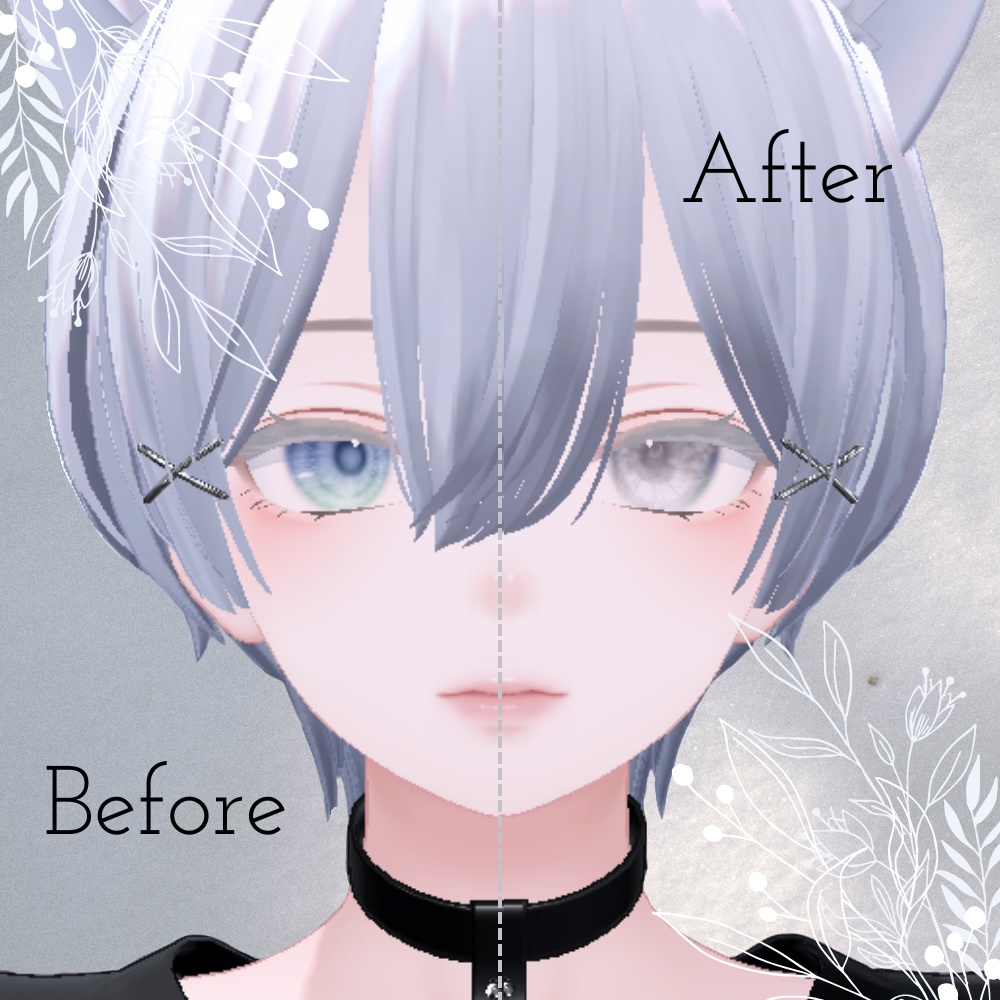 【12アバター対応】Silver Mirage eye texture ♦