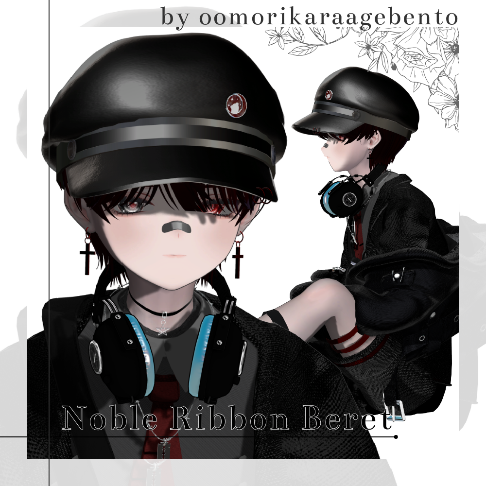♡Noble Ribbon Beret♡(リボン付きベレー帽) - Relque - BOOTH