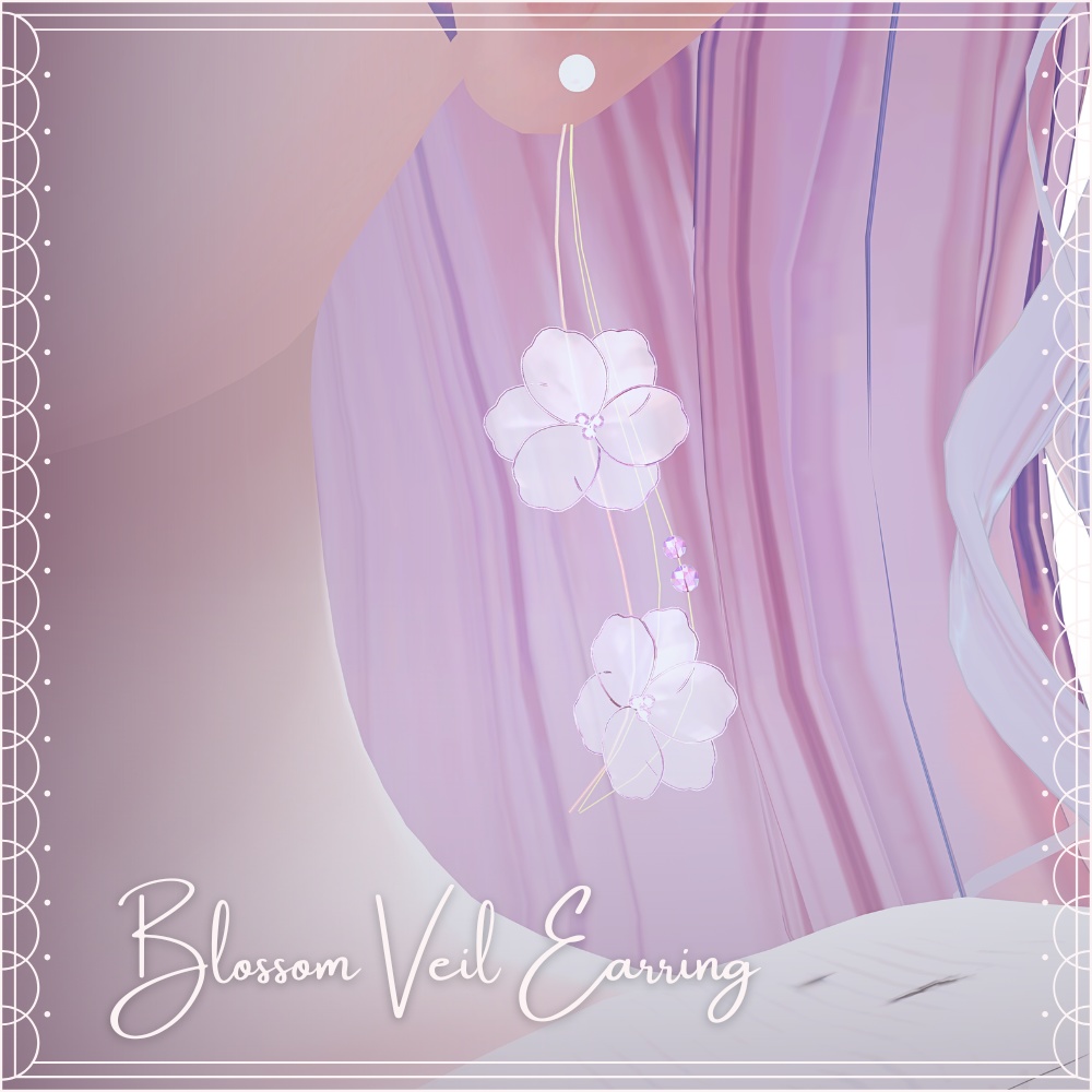 ♡ Blossom Veil Earring ♡