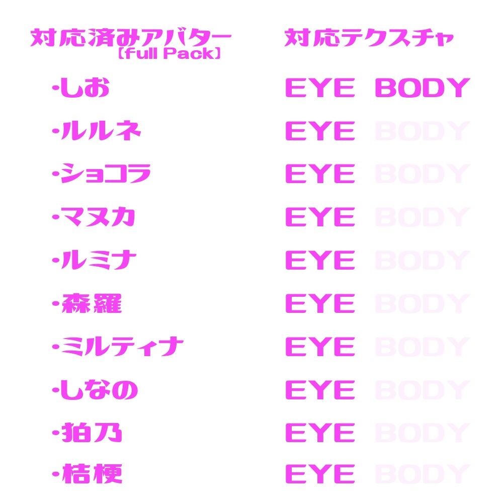 *ERROR eye texture【10アバター対応】