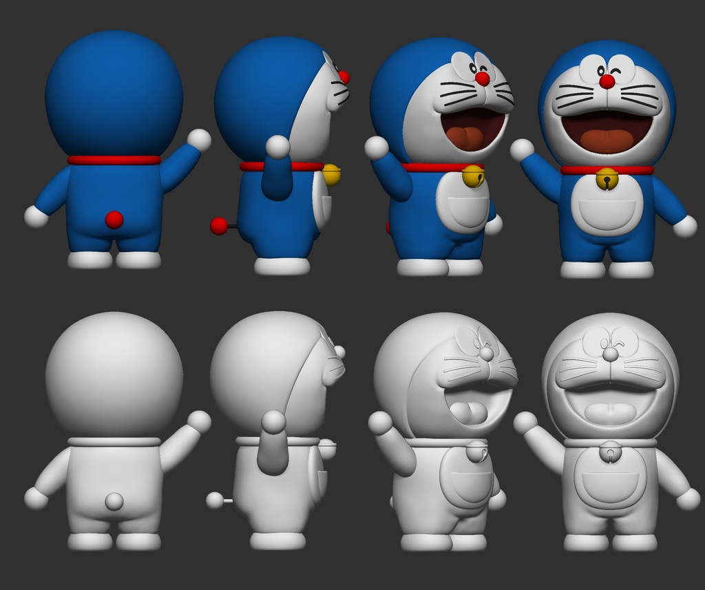 ドラえもん – 2バージョン(マルチパーツ & 3MF)