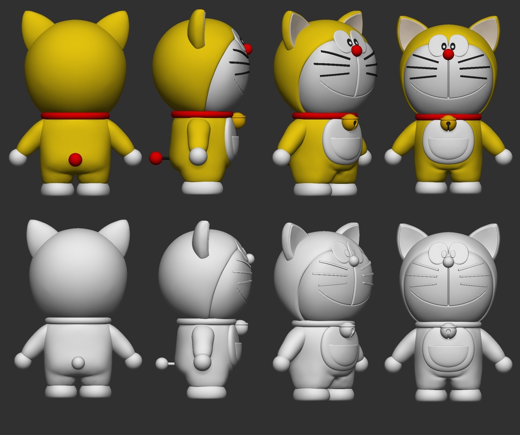 ドラえもん – 2バージョン(マルチパーツ & 3MF)