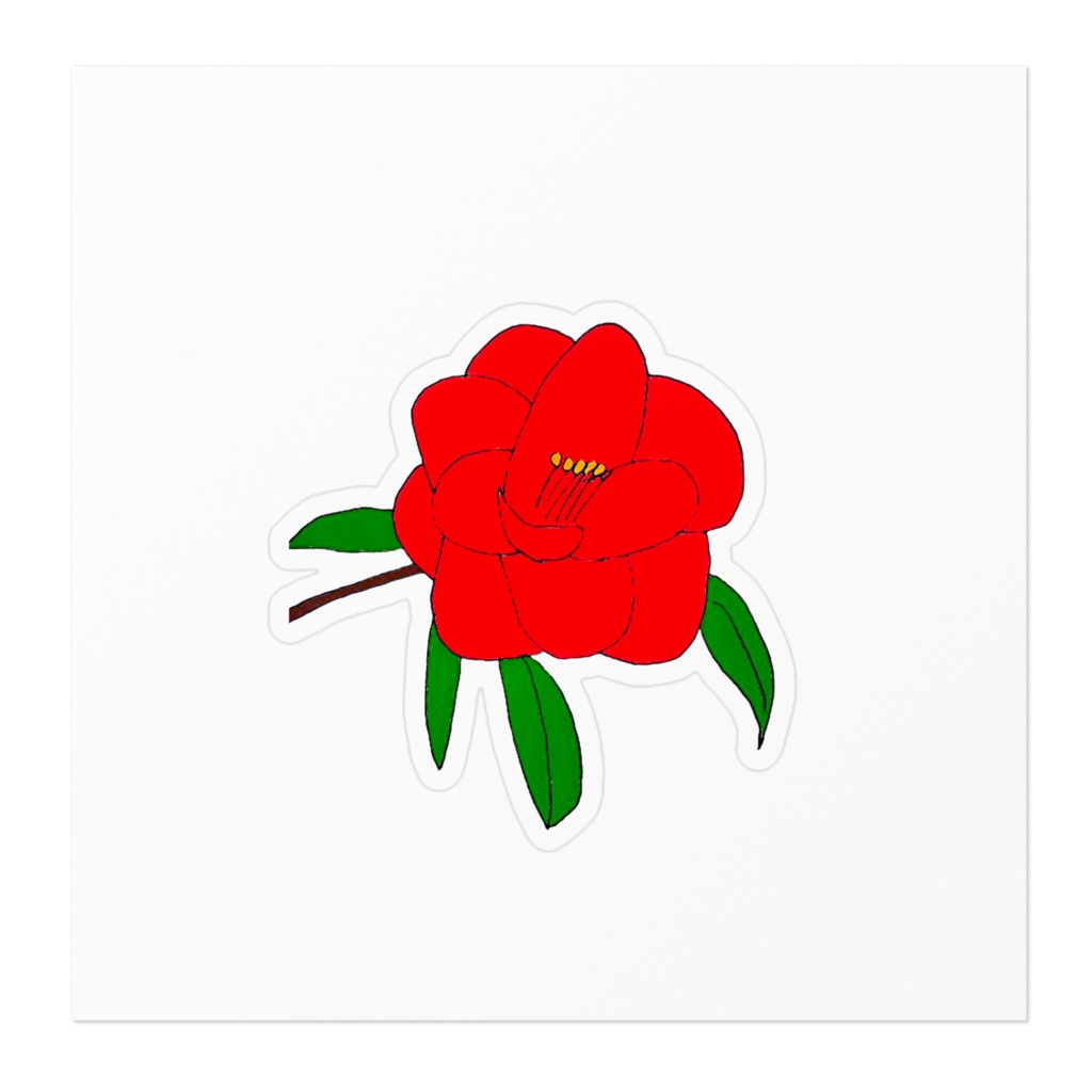 ツバキ 椿 ステッカー