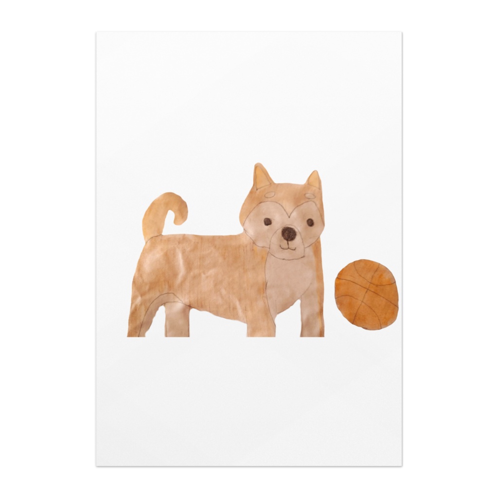 柴犬とバスケットボール🐕🏀　ポスター