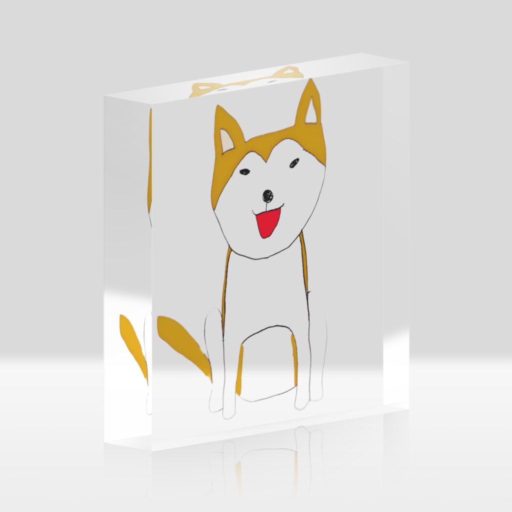 柴犬 アクリルブロック