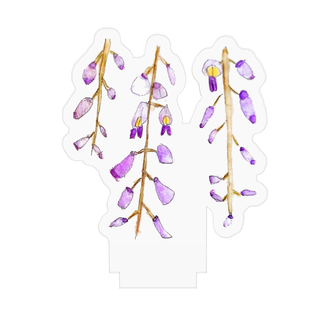 藤の花 水彩色鉛筆 アクリルフィギュア