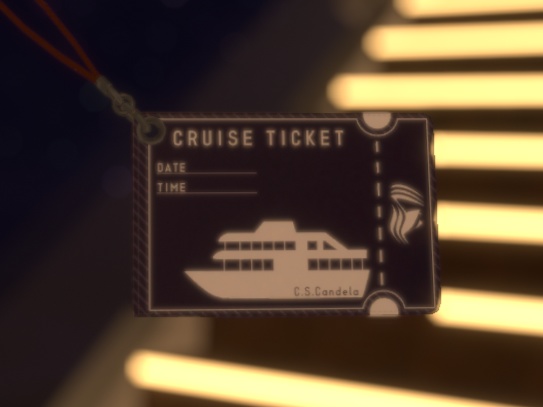 【CCL】チケット風パスケース ブルーVer.