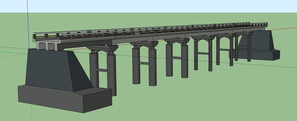 福雷橋(SketchUpモデル)|昭和初期竣工 橋梁3D再現