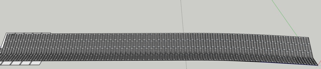 連節ブロック護岸(SketchUpモデル)|実寸再現・R300m