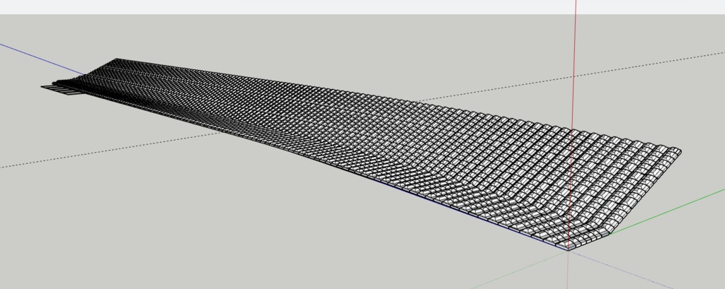 連節ブロック護岸(SketchUpモデル)|実寸再現・R300m