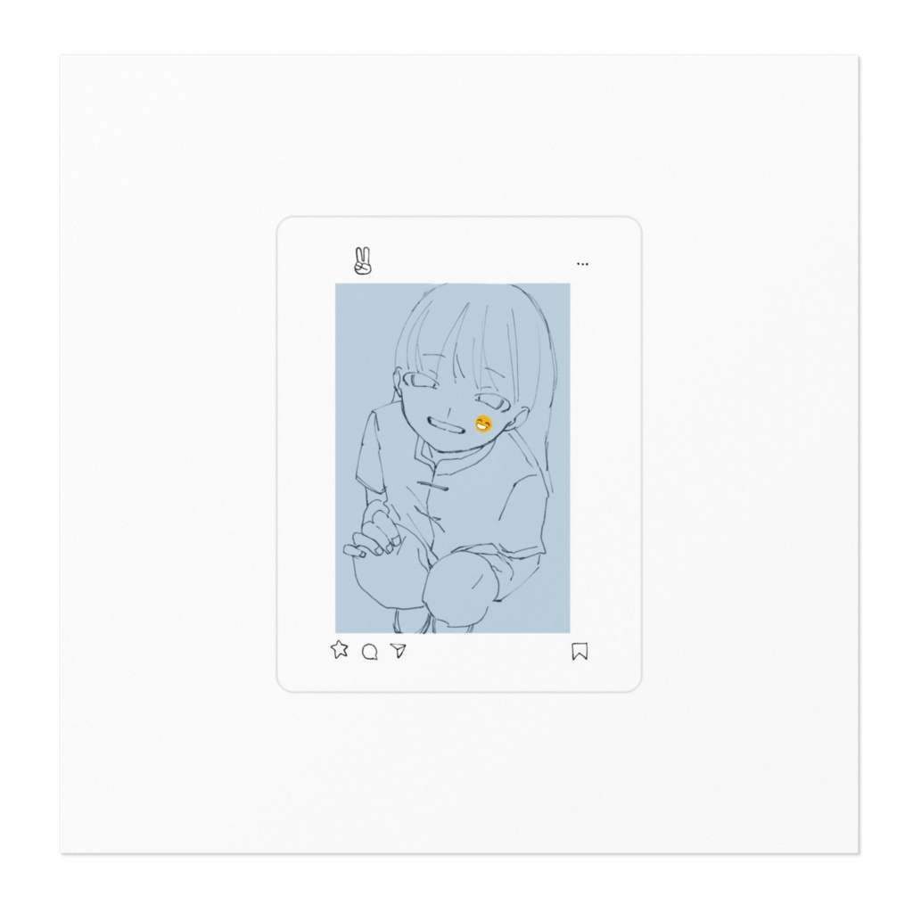 インスタ風イラストステッカー