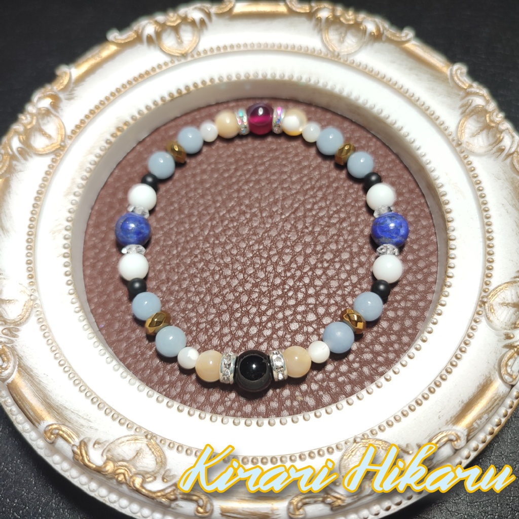 天然石ブレスレット 煌里ひかるモチーフ