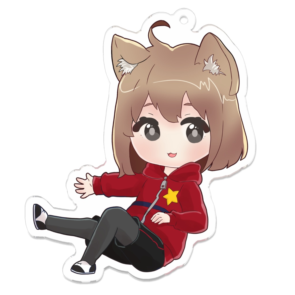 ねこみみっこアクリルキーホルダー