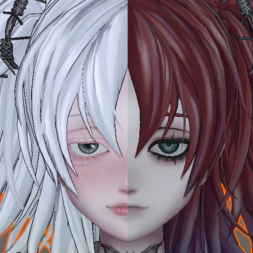 【Free】Velnica - ヴェルニカ 専用 / アルビノ メイクテクスチャ