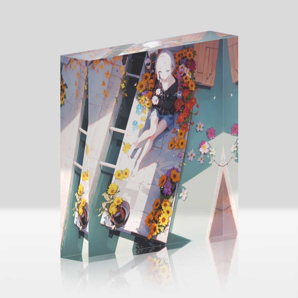 花の寝床 アクリルブロック