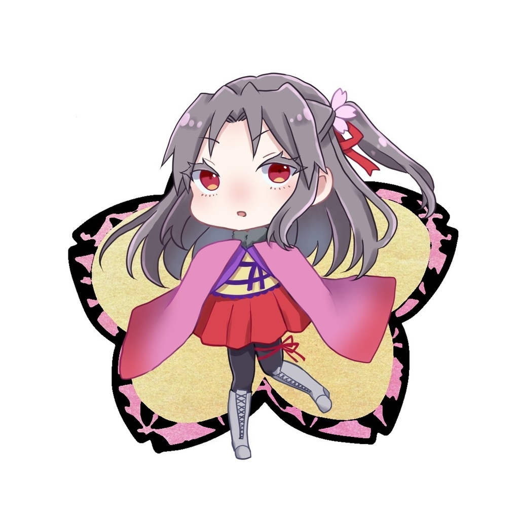 会津若松　桜アクリルキーホルダー