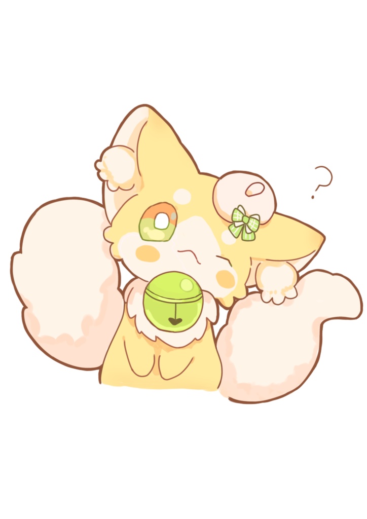 すずらんキツネのキーホルダー