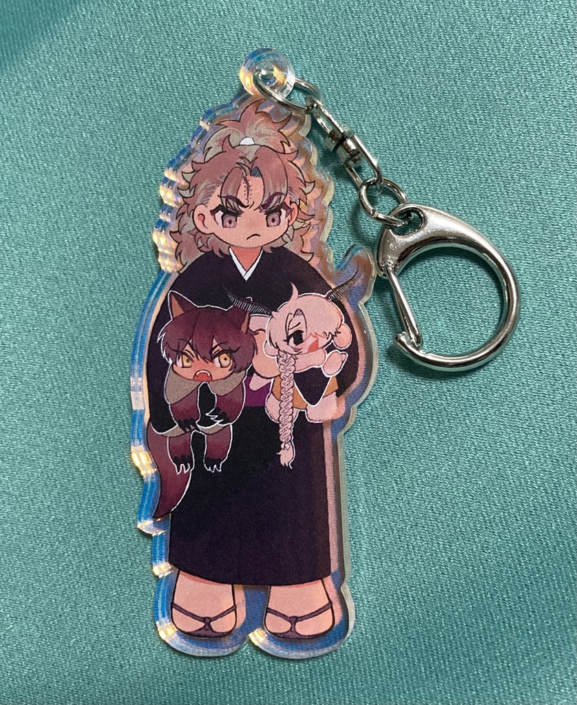 蚕ちゃん一行アクリルキーホルダー
