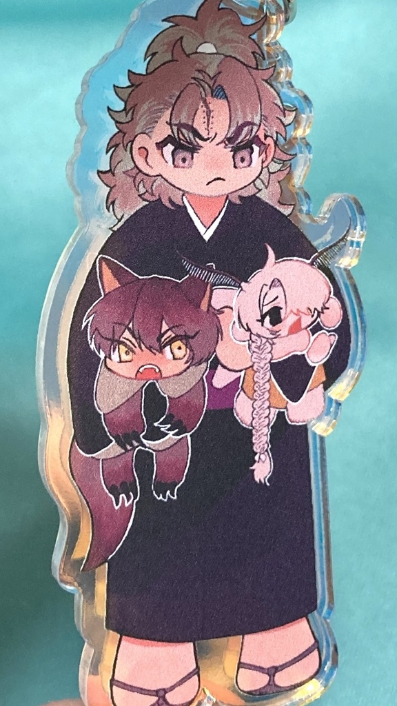 蚕ちゃん一行アクリルキーホルダー