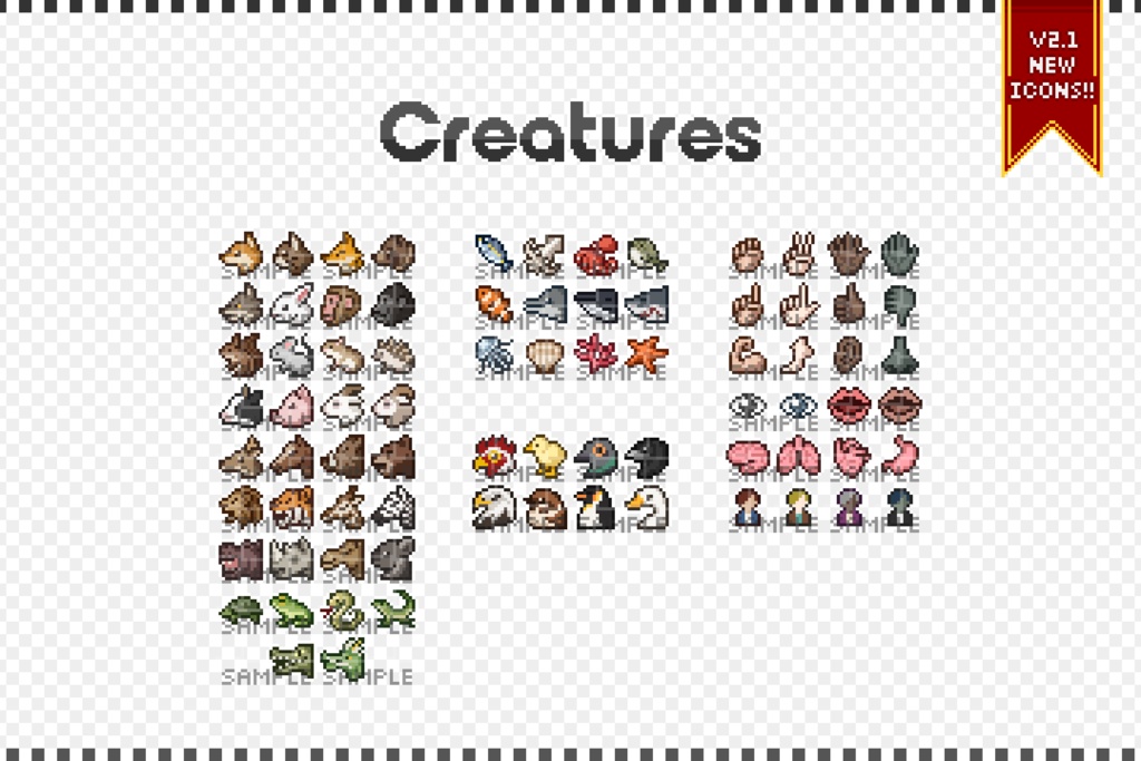 ドット絵アイコン素材集 『16×16 Pixel Icon Collection』
