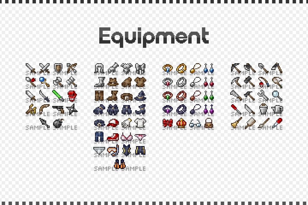 ドット絵アイコン素材集 『16×16 Pixel Icon Collection』