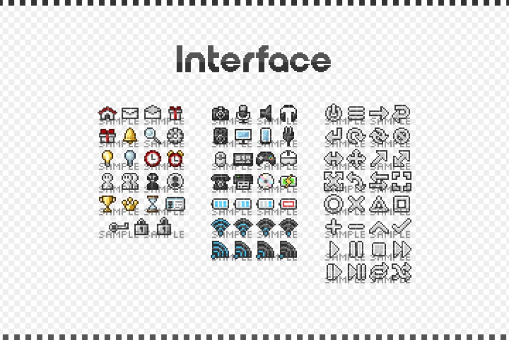 ドット絵アイコン素材集 『16×16 Pixel Icon Collection』