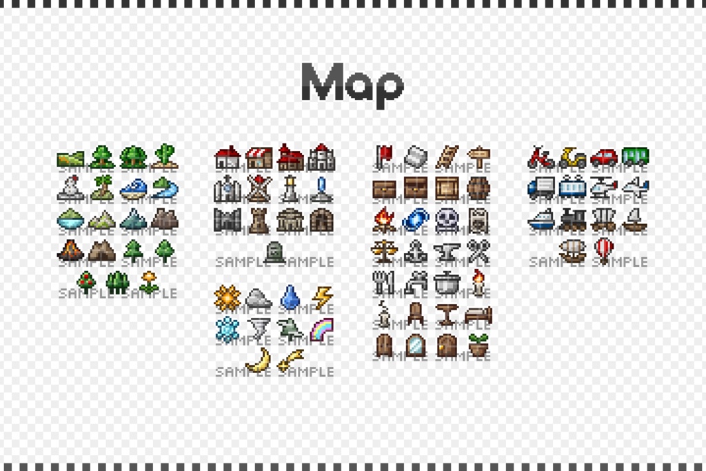 ドット絵アイコン素材集 『16×16 Pixel Icon Collection』