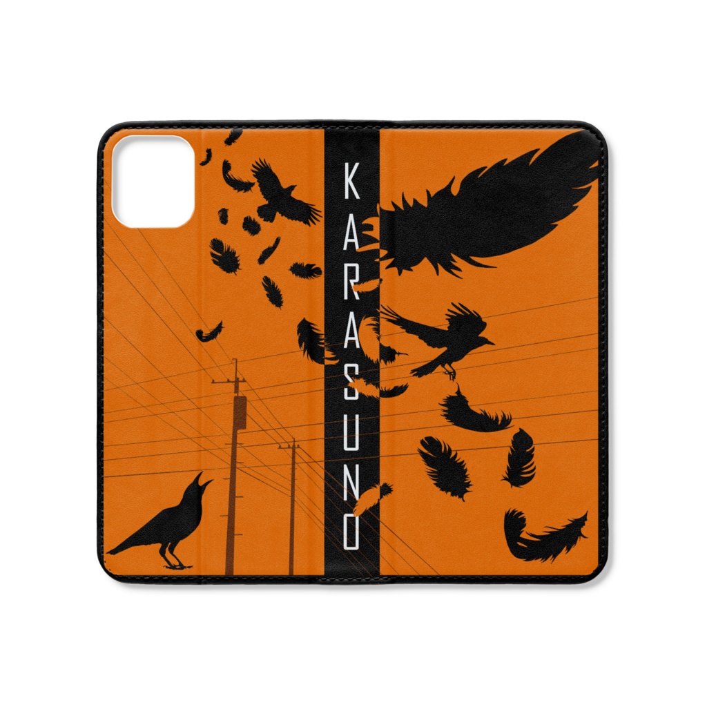 烏野イメージ iPhoneスマホケース(ベルト無し)