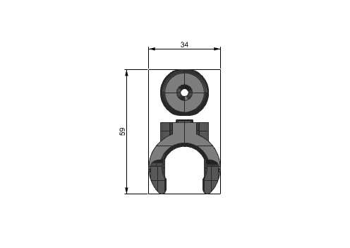 N-VAN 外部電源入力キット用フタ固定クリップ  3Dプリント用STLデータ