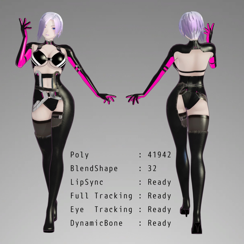 オリジナル3Dモデル『メルキュリアス - The BlackQueen - 』