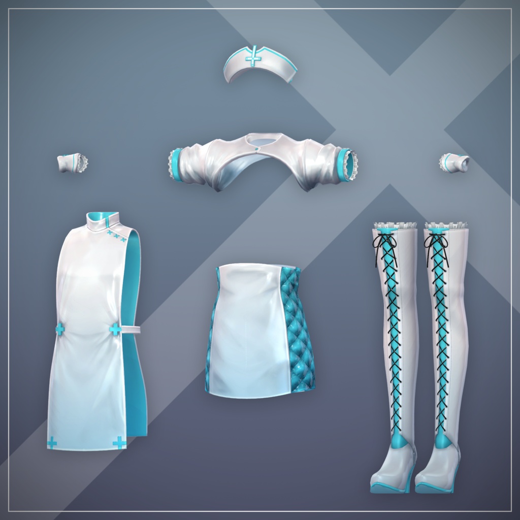 ハウライト・ナースドレス【複数アバター対応】