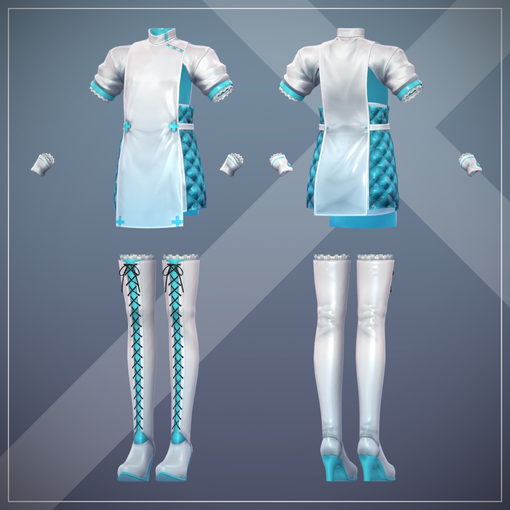 ハウライト・ナースドレス【複数アバター対応】