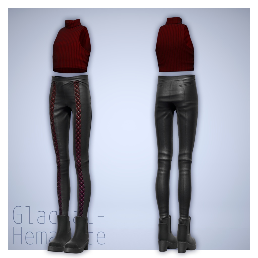 衣装3Dモデル「グレイシャル・ヘマタイト」【複数アバター対応】