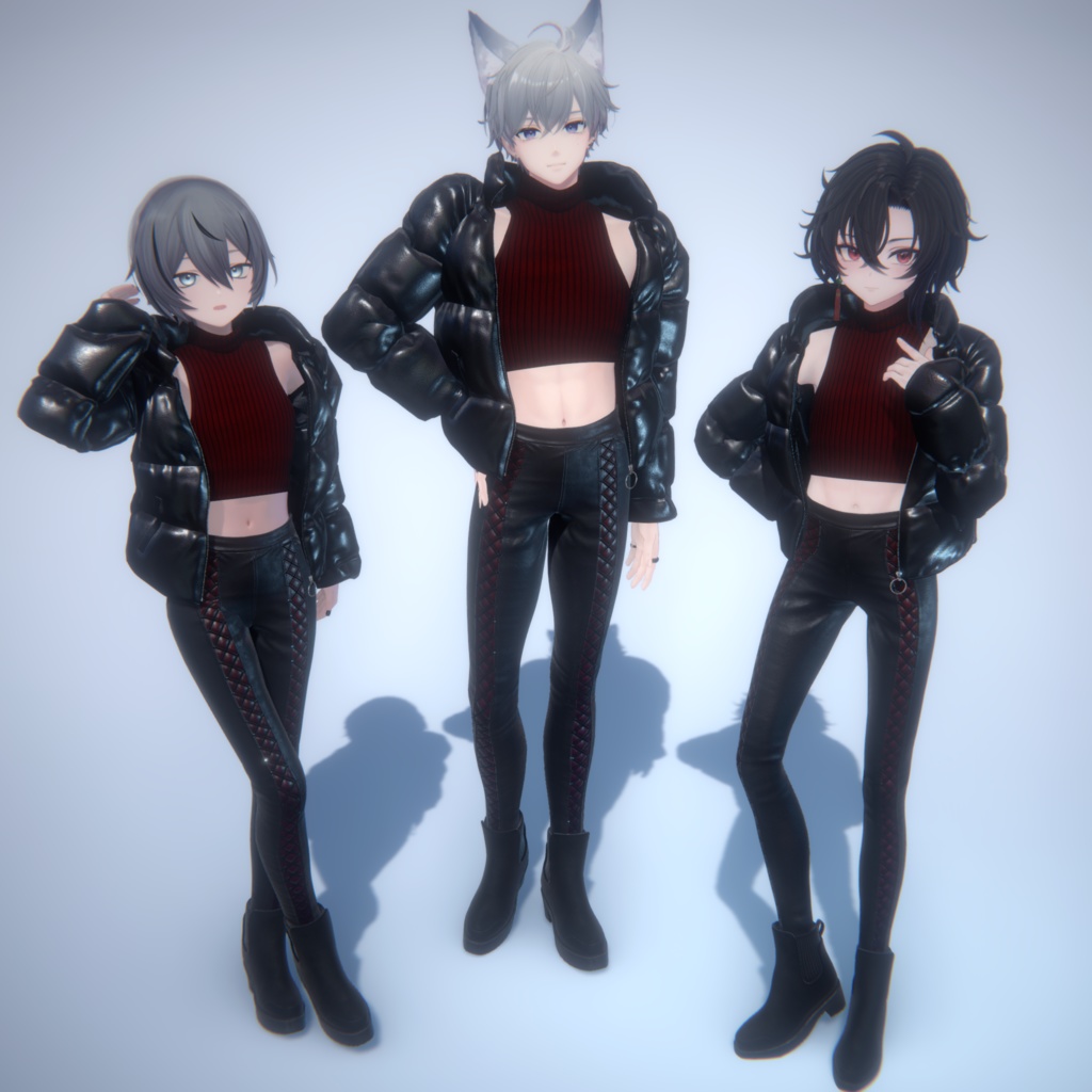 衣装3Dモデル「グレイシャル・ヘマタイト」【複数アバター対応】